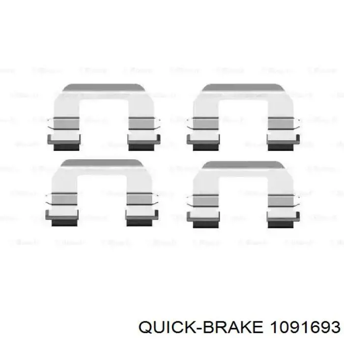1091693 Quick Brake Комплект пружинок кріплення дискових колодок, передніх