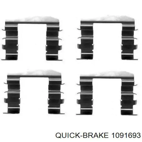 Купити 1091693 Quick Brake Комплект пружинок кріплення дискових колодок, передніх