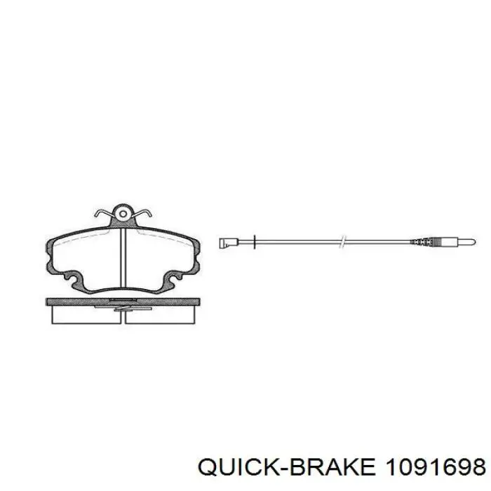 Комплект пружинок кріплення дискових колодок, передніх 1091698 Quick Brake