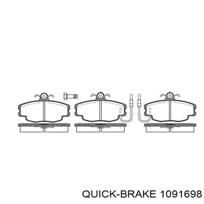 Купити 1091698 Quick Brake Комплект пружинок кріплення дискових колодок, передніх