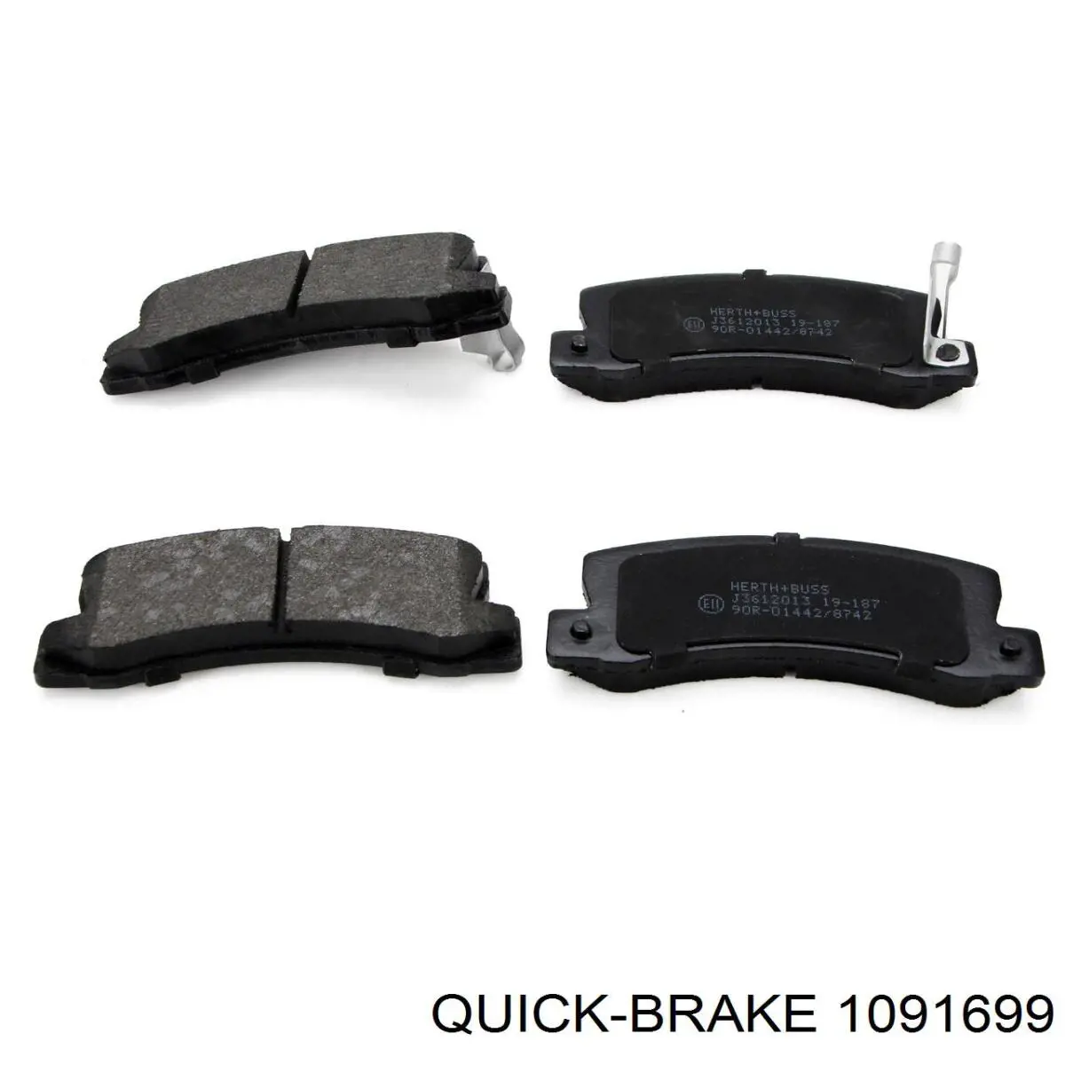 1091699 Quick Brake Комплект пружинок кріплення дискових колодок, задніх