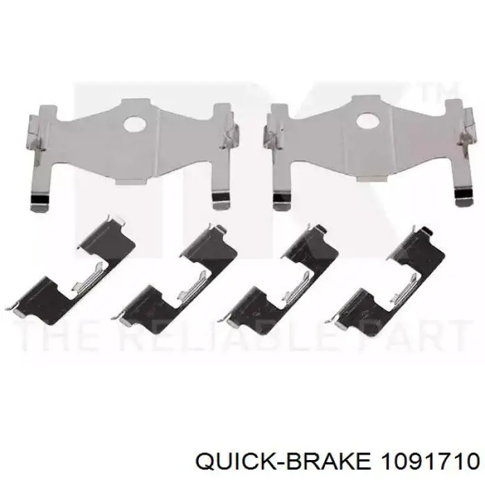 Комплект пружинок кріплення дискових колодок, задніх Quick Brake 1091710
