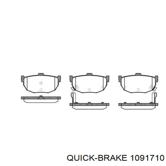 Купити 1091710 Quick Brake Комплект пружинок кріплення дискових колодок, задніх