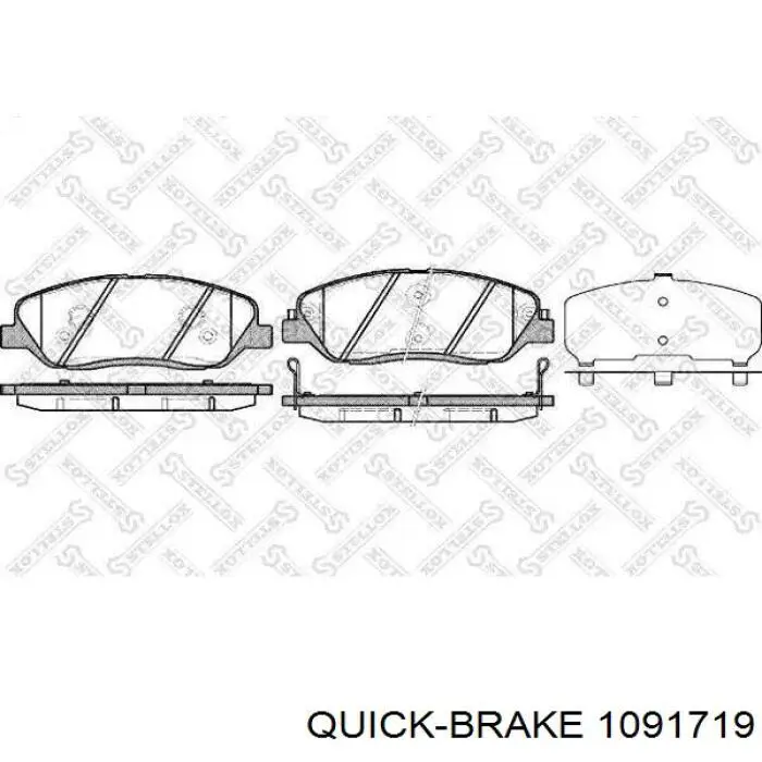 Купити 1091719 Quick Brake Комплект пружинок кріплення дискових колодок, передніх
