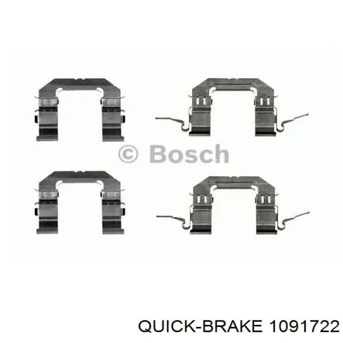 1091722 Quick Brake Комплект пружинок кріплення дискових колодок, передніх