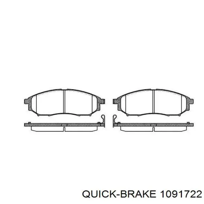 Комплект пружинок кріплення дискових колодок, передніх Quick Brake 1091722 ціна, від 7.83 USD