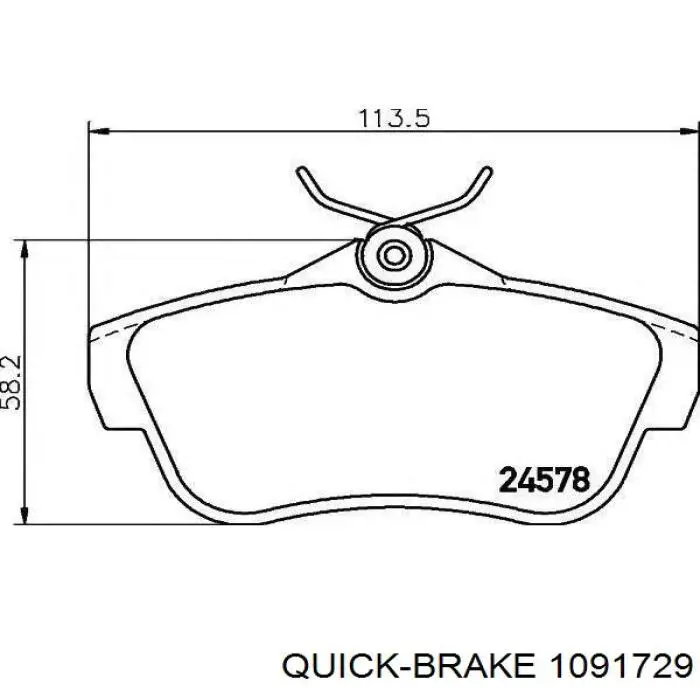 1091729 Quick Brake комплект пружинок кріплення дискових колодок, передніх