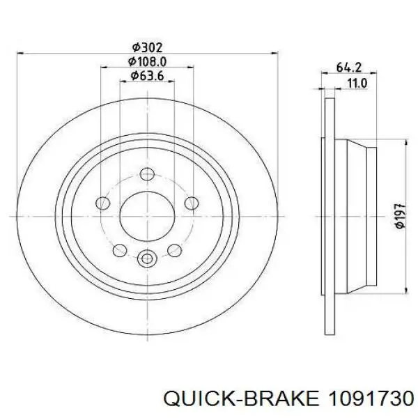 Комплект пружинок кріплення дискових колодок, передніх Quick Brake 1091730 ціна, від 5.46 USD