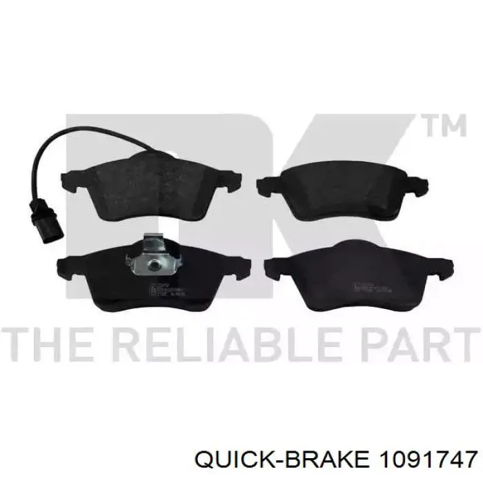 Комплект пружинок кріплення дискових колодок, передніх Quick Brake 1091747 ціна, від 6.00 USD