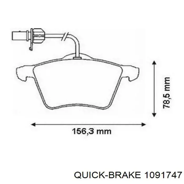Купити 1091747 Quick Brake Комплект пружинок кріплення дискових колодок, передніх