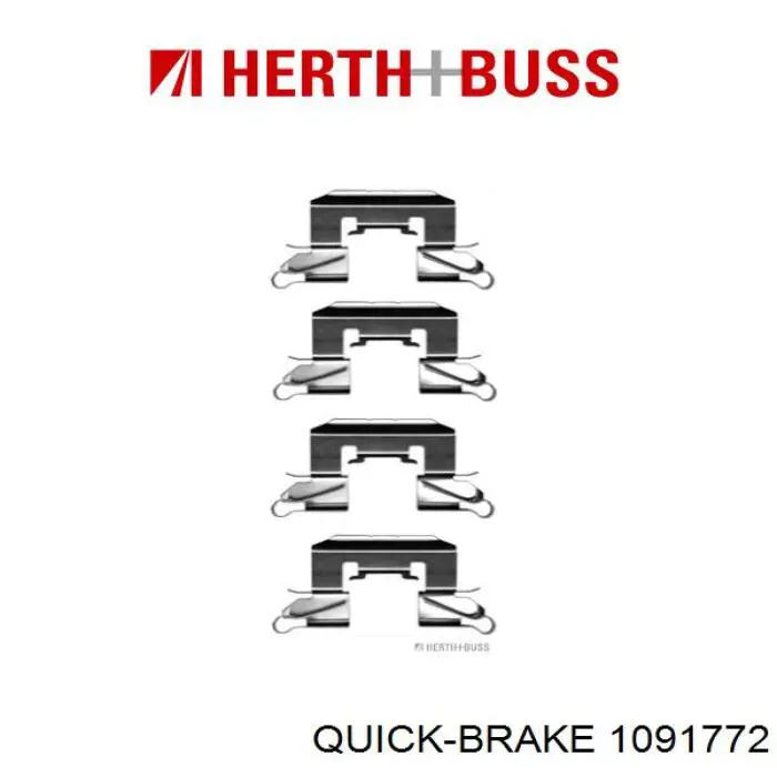 1091772 Quick Brake Комплект пружинок кріплення дискових колодок, передніх