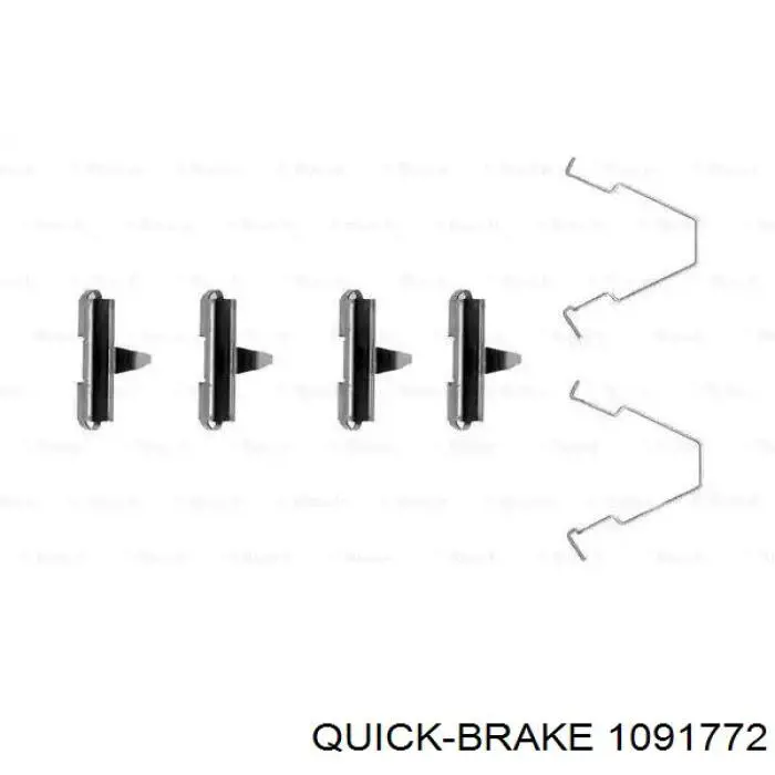 Комплект пружинок кріплення дискових колодок, передніх Quick Brake 1091772 ціна, від 6.63 USD