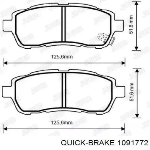 Комплект пружинок кріплення дискових колодок, передніх Quick Brake 1091772 ціна, від 6.63 USD