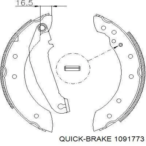 1091773 Quick Brake Комплект пружинок кріплення дискових колодок, задніх