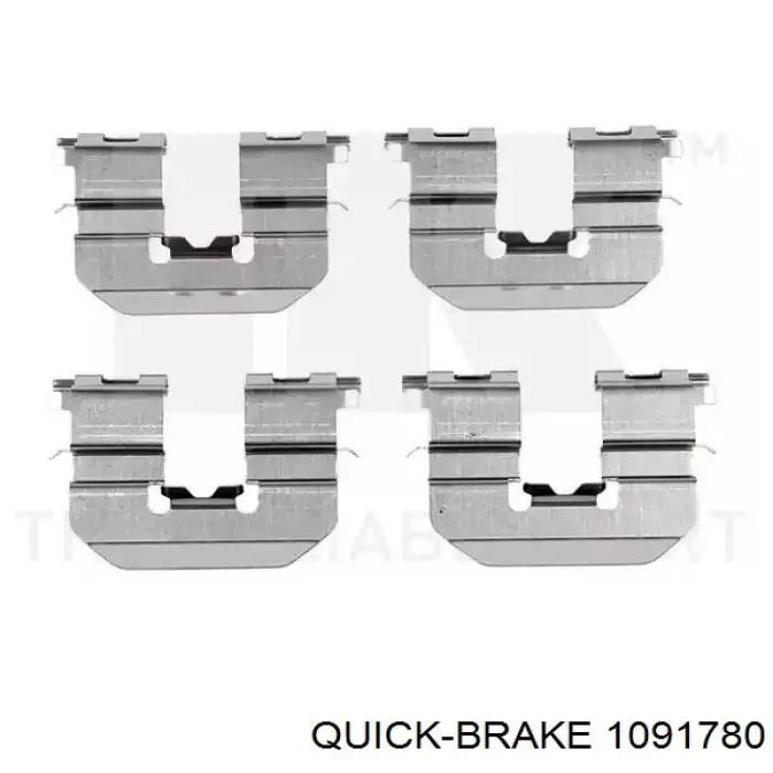 Комплект пружинок кріплення дискових колодок, задніх Quick Brake 1091780 ціна, від 4.33 USD