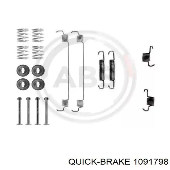 Купити 1091798 Quick Brake Комплект пружинок кріплення дискових колодок, передніх
