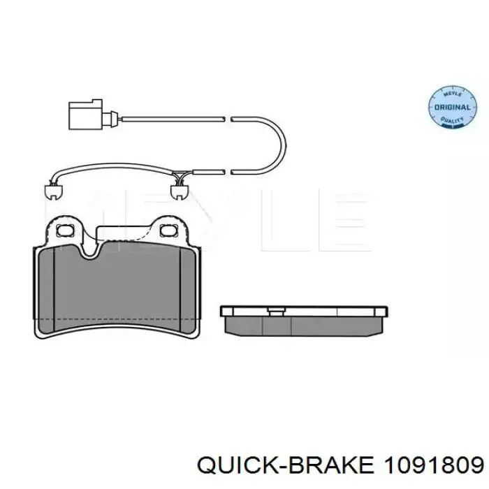 Ремкомплект задніх гальм Quick Brake 1091809 ціна, від 7.49 USD