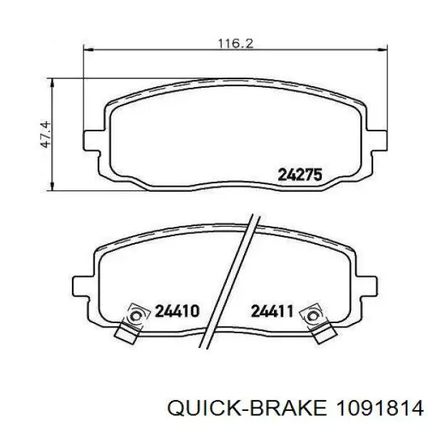  Quick Brake 1091814 ціна, від 7.36 USD