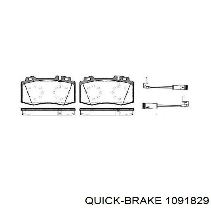 Ремкомплект гальмівних колодок Quick Brake 1091829 ціна, від 10.88 USD