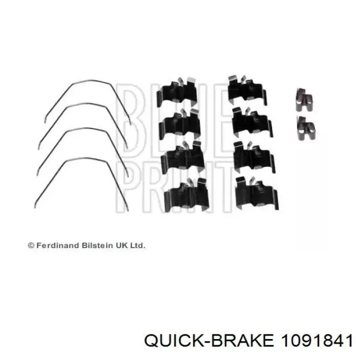Комплект пружинок кріплення дискових колодок, передніх Quick Brake 1091841 ціна, від 7.11 USD