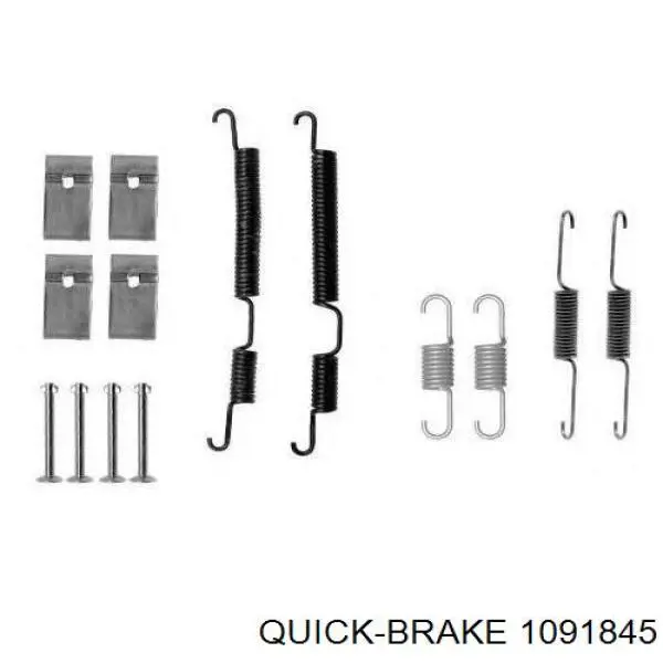 Купити 1091845 Quick Brake Комплект пружинок кріплення дискових колодок, передніх