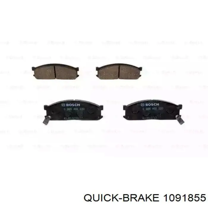 Ремкомплект гальмівних колодок Quick Brake 1091855