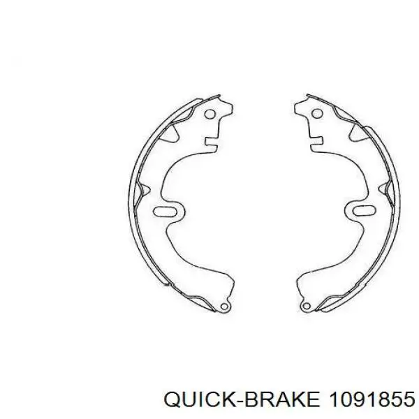 Ремкомплект гальмівних колодок Quick Brake 1091855 ціна, від 10.51 USD