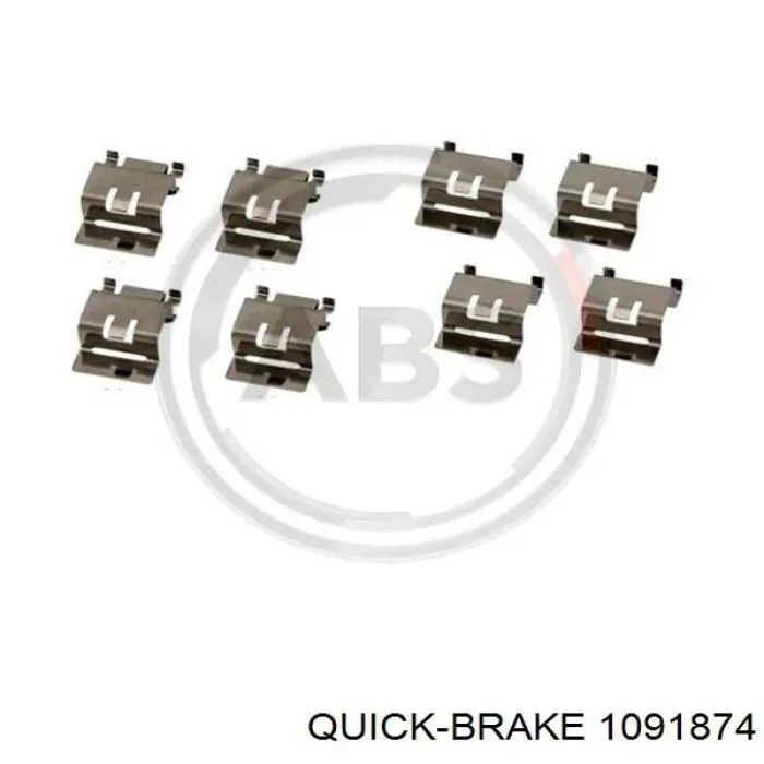 Ремкомплект гальмівних колодок 1091874 Quick Brake