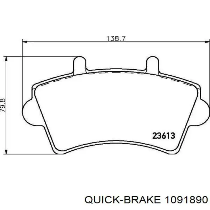 Купити 1091890 Quick Brake Комплект пружинок кріплення дискових колодок, задніх