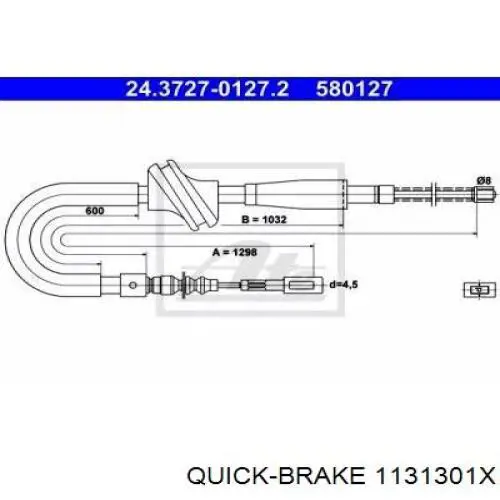 Ремкомплект супорту гальмівного переднього Quick Brake 1131301X ціна, від 5.49 USD