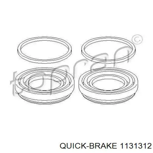Ремкомплект переднього супорту 1131312 Quick Brake