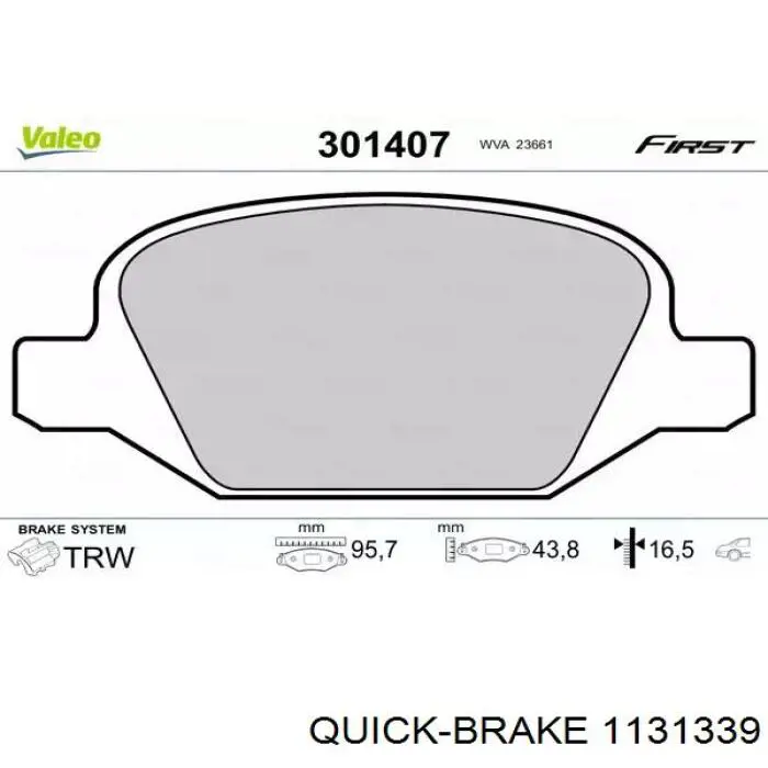 Ремкомплект супорту 1131339 Quick Brake