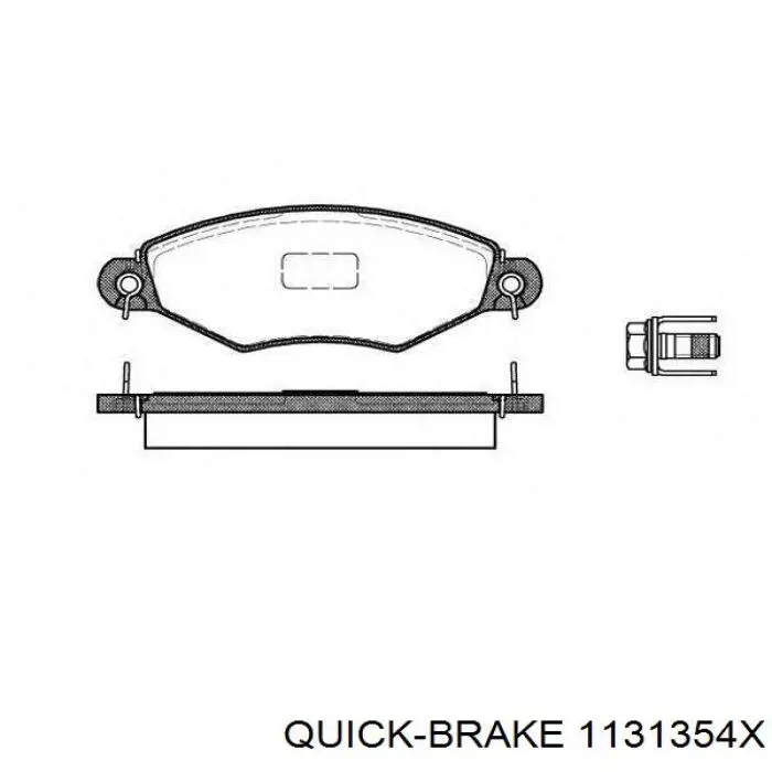 Ремкомплект переднього супорту 1131354X Quick Brake