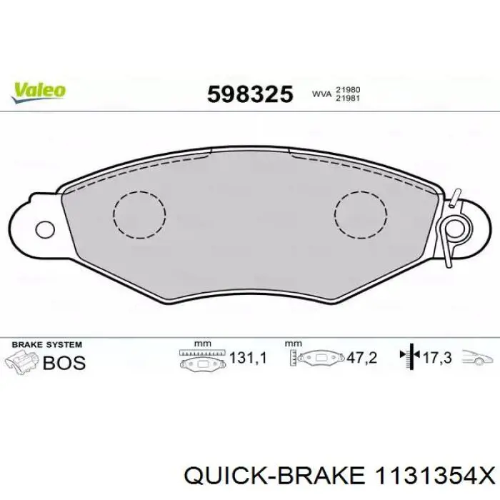 Купити 1131354X Quick Brake Ремкомплект переднього супорту