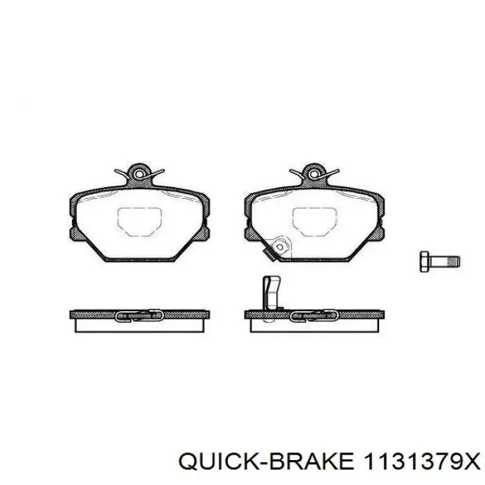 Ремкомплект переднього супорту 1131379X Quick Brake
