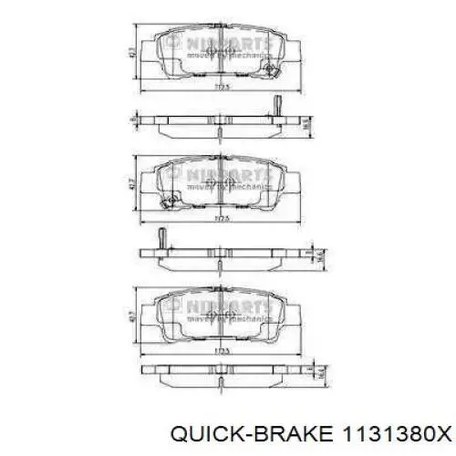 Направляюча супорту переднього 1131380X Quick Brake