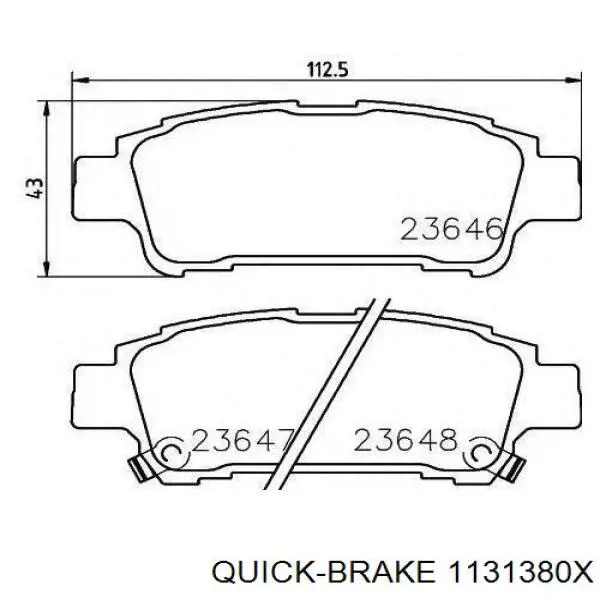 Направляюча супорту переднього Quick Brake 1131380X ціна, від 6.27 USD