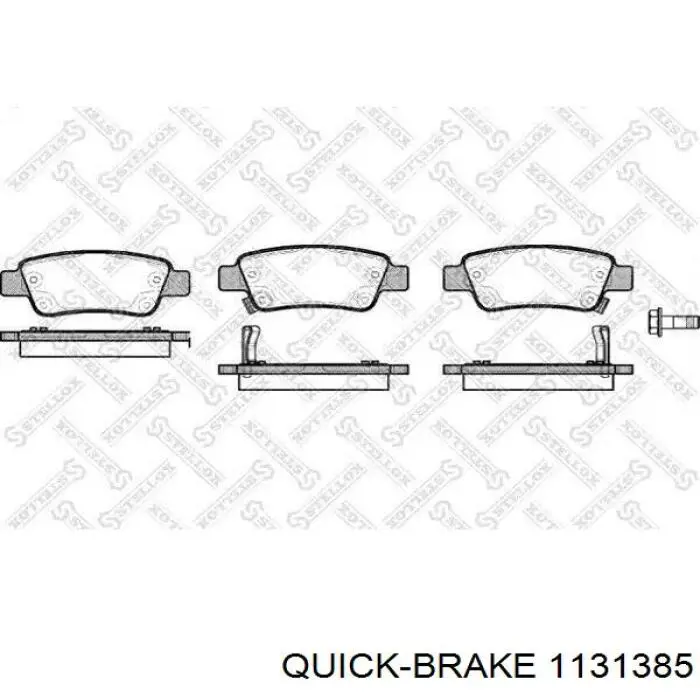Задні гальмівні колодки 1131385 Quick Brake