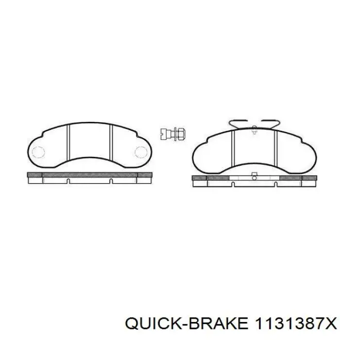 Ремкомплект супорту гальмівного переднього Quick Brake 1131387X ціна, від 6.98 USD