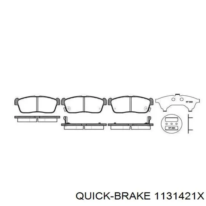 Ремкомплект переднього супорту 1131421X Quick Brake
