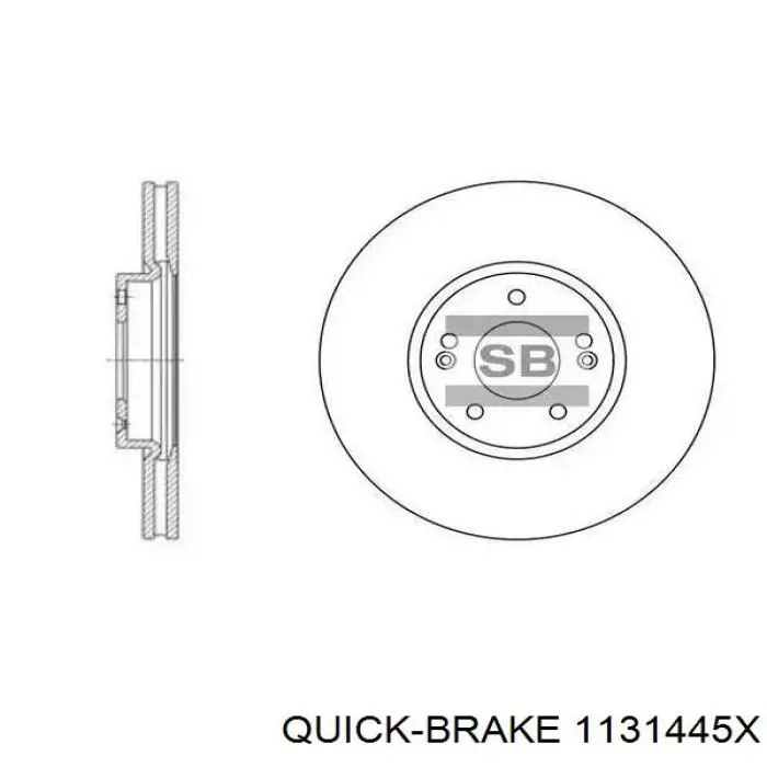 Ремкомплект заднього супорта Quick Brake 1131445X