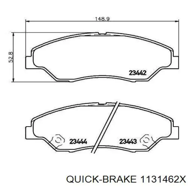 1131462X Quick Brake ремкомплект супорту гальмівного переднього