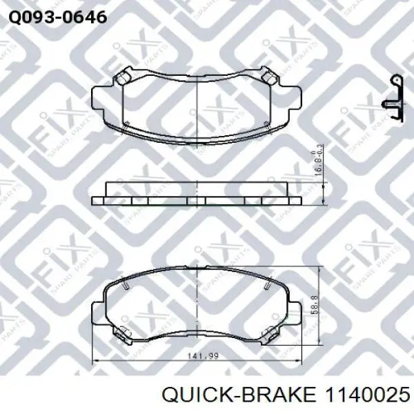 Ремкомплект супорту 1140025 Quick Brake