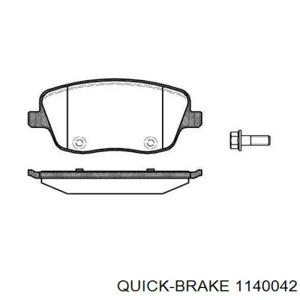 Ремкомплект супорту гальмівного переднього Quick Brake 1140042 ціна, від 6.84 USD