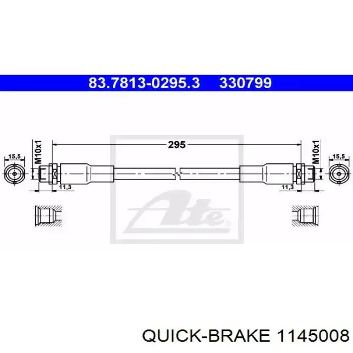 1145008 Quick Brake Ремкомплект гальмівної системи