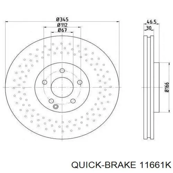 11661K Quick Brake Болт гальмівного диска