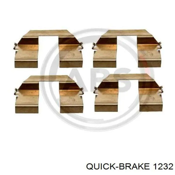 1232 Quick Brake комплект пружинок кріплення дискових колодок, задніх