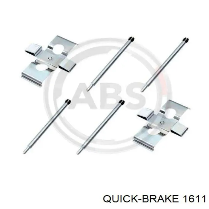 Ремкомплект передніх гальм 1611 Quick Brake