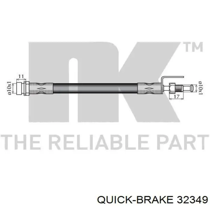 Купити 32349 Quick Brake Гальмівні шланги передні