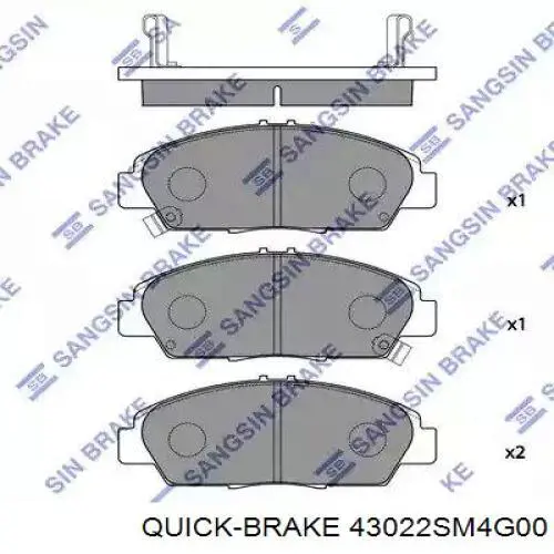 Задні дискові колодки Quick Brake 43022SM4G00